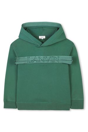 green cotton hoodie LANVIN KIDS | N30225722